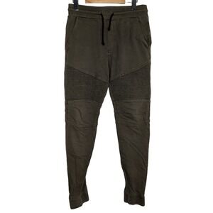 American Rags Women's Small Green Terry Cotton Cargo Joggers Lounge Pants